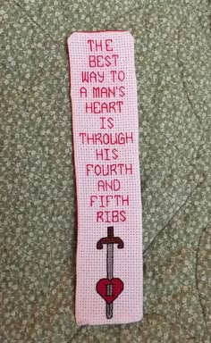 Cross Stitch Bookmark, Stitch Bookmark, Cross Stitch Quotes, Subversive Cross Stitch, Cross Stitch Bookmarks, Julius Caesar, S Heart, The Heart Of Man, Cross Stitches