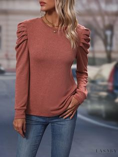 Lasaky - Premium Quality Knit Pullover Sweater - Cozy Crew Neck Long Sleeve Sweater Ideal for Fall & Winter Season, Womens Fashion Knit Pullover, Knitted Pullover Sweaters, Winter Season, Knitted Pullover, Sleeve Sweater, Dark Red, Pullover Sweater, Long Sleeve Sweater, Pullover Sweaters