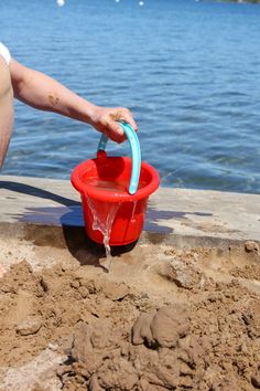 Beach bucket on a sandy beach Dexterity Games