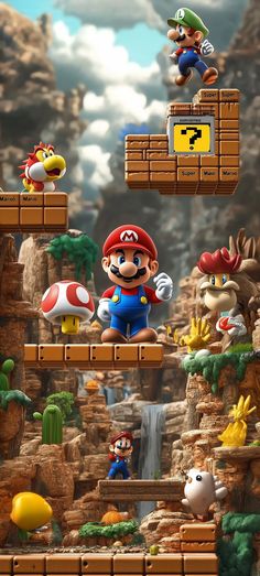 the mario bros game is being played on nintendo wii