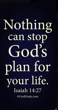 an image with the words nothing can stop god's plan for your life