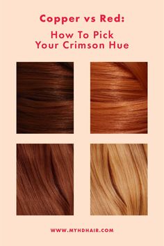 Copper vs Red: How To Pick Your Crimson Hue Subtle undertones or a Hair Colour in maxed-out pigments? Here's how to decide if it's Red or Copper that's the hue for you. Copper Vs Red Hair, Copper Vs Strawberry Blonde, Red Hair Colors For Fair Skin, Box Red Hair Dye, Copper Vs Ginger Hair, Autumn Copper Hair, Ginger Vs Copper Hair, Auburn Vs Copper Hair Color