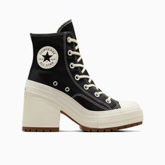 Zapatillas casual unisex Chuck 70 Heel Hi Foundation Alta Converse Converse High Heels, Chuck 70 De Luxe Heel, Boty Converse, Converse Heels, Womens High Top Shoes, Sakura Art, Dr Shoes, Converse Chuck 70, Festival Style