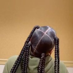 Braided Hairstyles With Bows, Cute Hair Inspiration, Quick Braids For Black Hair Kids, How To Do Braided Pigtails, Braided Ponytail Hairstyles Kids, Dutch Braids With Extensions Black Women, Middle Part Braided Ponytail, French Braid Pigtails Black Women, Quick Hair Styles