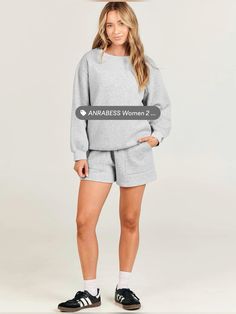 Set linked Sweatshirt And Shorts, Denim Short Jumpsuit, Tracksuit Set, Lounge Shorts, Sweat Shorts, Oversized Sweatshirt, Sweater And Shorts, 2 Piece Set