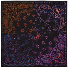 Inspired by four vintage bandanas, this printed scarf is a unique spin on the iconic, paisley style in eclectic contrast tones. Knot it around your neck to bring a touch of colour to pared-back looks. 100% Silk Twill Made in Itlay 130 x 130cm (Large) Vintage Bandana, Paisley Fashion, Fringe Shawl, Leopard Scarf, Crochet Fringe, Triangle Shawls, Printed Scarf, Tassel Scarf, Silk Shawl