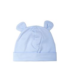 Your little boy's head will always stay warm and soft with this adorable bear ears infant hat made of the softest 100% Pima cotton FEATURES Blue color Fitted style Made of 100% Peruvian Pima Cotton, one of the softest fabrics in the world Machine wash cold (gentle cycle); tumble dry low Smiley Baby, Infant Beanie, Baby Boy Bear, Baby Boy Hat, Infant Hat, Newborn Beanie, Newborn Baby Hats, Blue Bear, Baby Boy Hats