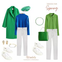 Spring Pallete, House Of Colour Spring, Spring Summer 2022 Trends, Bright Spring Clothes, Hoc Spring, Best Greens, Green Outfit Ideas, Olive Green Outfit