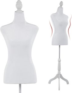 a white mannequin is standing on a stand