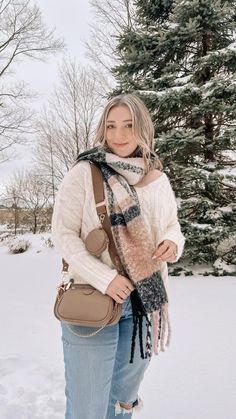 Copy & paste to shop: https://liketk.it/402E1 Jeans Amazon, Chunky Scarf, Chunky Scarves, Copy Paste, Snow Day