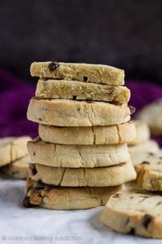 a stack of cookies sitting on top of each other