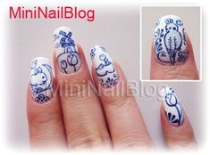 Sugar Coat Nails, Delft Porcelain, China Nails, Dutch Art, Gothic Nails, Nail Blog, Nail Polish Art, Seasonal Nails, Sparkle Nails