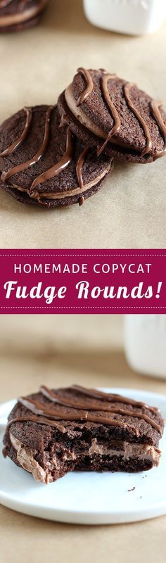 homemade copycat fudge rounds are the perfect treat for valentine's day