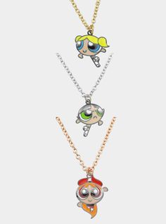 Teen Summer Crafts, Bubbles And Buttercup, Powerpuff Kızları, Best Friend Necklace, Anime Jewelry, The Powerpuff