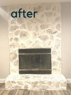 Step by step instructions and tips on how to easily and inexpensively transform your fireplace using the overgrout, also known as German Smear, technique. German Smear Technique, Veneer Fireplace, German Smear, Stone Veneer Fireplace, River Rock Fireplaces