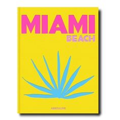 a yellow and blue book with the words miami beach on it's front cover