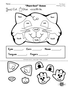 a cut and paste worksheet for children to learn how to read the words