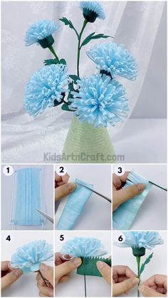 DIY Paper Flower Garland Tutorial Craft With Mask, Recycle Flower Craft, How To Make Fake Flowers, Mask Craft Ideas, Diy Fake Flowers, Recycled Flowers, Flower Making Crafts, Paper Flower Garland, Mask Craft