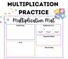 the multiplication worksheet for addition and subtraction math practice