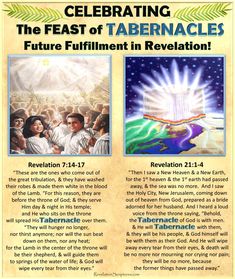 an advertisement for the feast of tabernacles with pictures of jesus and other people