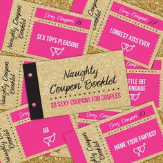 pink coupons with hearts on them for valentine's day or any other special occasion