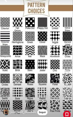 an iphone screen showing the different patterns and designs used in quilting, sewing or other crafts