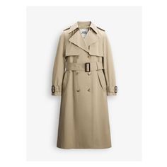 ZARA WOMAN COLLECTIONTrench made of 100% cotton. Notched lapel collar and long sleeves with buttoned straps. Front pockets. Adjustable tied self belt. Epaulettes. Front double breasted button closure. Lapel Coat · Zara ·, Zara Coats Women, Zara Coats, Fall Trench, Great Coat, Waistcoat Dress, Coats Women, Classic Trench Coat, Jeans Cargo