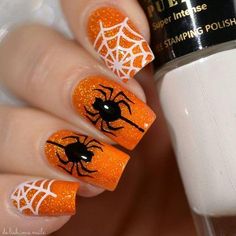 Nails Spider, Spider Nails, Nails Pumpkin, Zombie Nails, Bat Nails, Holloween Nails, Witch Nails, Skull Nails