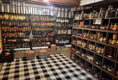 a store filled with lots of different types of jars