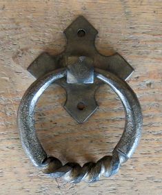 HRP-303 Neo-Classical Door Knocker / Ring Pull Iron Corbels, Wood Connectors, Art Nuevo, Closet Door Makeover, Iron Straps, Rustic Hardware, Iron Ring, Iron Hardware, Neo Classical