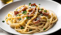 Linguine Carbonara, Fast Pasta, Fast Pasta Recipes, Pasta With Olives, Spaghetti Carbonara, Easy Pasta Recipes, Favorite Comfort Food