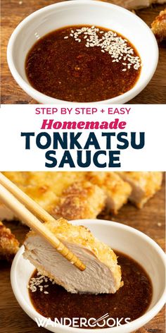 step by step instructions to make homemade tonkatsu sauce