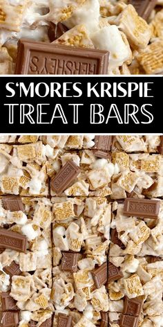 Smores Krispie treat bars are a no bake treat made with golden grahams, marshmallows, and milk chocolate. Cinnamon Treats, Golden Grahams, Smore Recipes, Dessert Oreo, Krispie Treats Recipe, Cereal Treats, Rice Crispy Treats, S'mores, Crispy Treats