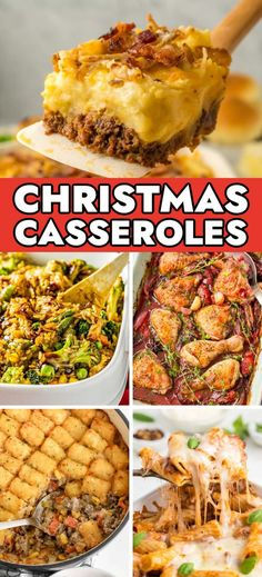 christmas casserole collage with the title overlaying it's image