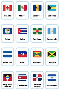 the world's flags and their names