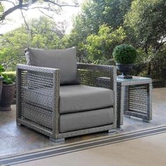 https://englishelm.com/products/modway-furniture-aura-rattan-outdoor-patio-armchair?variant=34218923720749 Shipping Furniture, Modern Outdoor Lounge Chair, Grey Patio, Modern Outdoor Chairs, Modern Outdoor Patio, Contemporary Patio, Outdoor Wicker Furniture