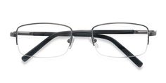 Gunmetal rectangle eyeglasses available in variety of colors to match any outfit. These stylish semi-rimless, medium sized metal eyeglasses include free single-vision prescription lenses, a case and a cleaning cloth. Rimless Eyeglasses, Metal Eyeglasses, Eyeglass Frames For Men, Hinged Frame, Glasses Fit, Rectangle Eyeglasses, Prescription Eyeglasses, Womens Glasses, Mens Glasses