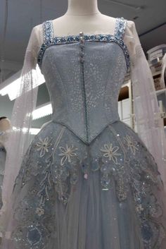 a dress on display in a store window