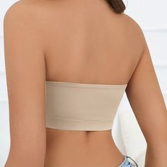 Women Tube Strapless Bra Chest Wrap Bandeau Unlined Seamless Breathable Comfortable Underwear Tops Wireless Strapless Bra, Silk Bra, Backless Bra, Seamless Bra, Beachwear For Women, Strapless Bra, Bra Styles, Bra Women, Push Up Bra