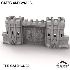 the gatehouse is made out of concrete