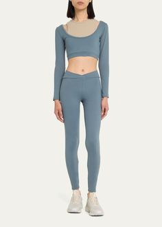 Live the Process Taurus Two-Tone Long-Sleeve Crop Top - Bergdorf Goodman Bergdorf Goodman, Long Sleeve Crop Top, The Process, Designer Fashion, Two Tone, Crop Top, Crop Tops