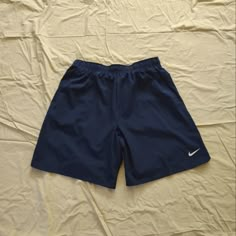 Excellent Condition New With Tags Waist Laid Flat: 17" Rise: 12.5" Inseam: 9" No Rips, Stains, Or Tears Smoke Free, Dog Friendly Household Mens Blue Shorts, Nike Azul, Nike Sweatshorts, Nike Sweat Shorts, Nike Basketball Shorts, Blue Shorts Men, Activewear Print, Nike Short, Running Shorts Men