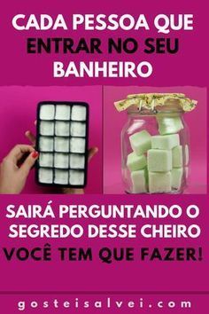 a pink poster with white sugar cubes in a jar and text that reads, caja pesoa que entrar no seu banhero banheiro