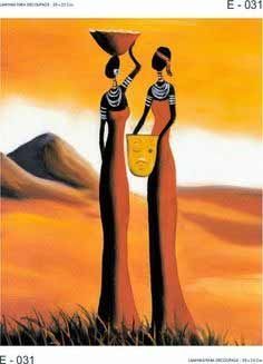 two women standing in the desert with their heads held up and one holding a basket