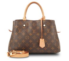 Your purchase of a Pre-Owned Designer Handbag will include an attached authentication tag, ensuring it has met the highest of standards and verifying its authenticity. All returns must include this authentication tag still attached to the item.  Refine your look with this pre-owned Brown Montaigne BB Monogram bag that gives you a sleek and stylish spot to stash your stuff. From Louis Vuitton. Luxury Pre-owned Brown Bag, Louis Vuitton Montaigne, Bb Monogram, Pre Owned Louis Vuitton, Monogram Bag, Designer Handbag, Fashion Handbags, Designer Handbags, Satchel