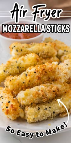 the air fryer mozzarella sticks are so easy to make