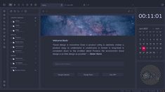 an image of a website page with space in the background