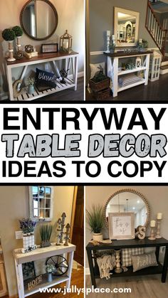 Entryway Table Decor Ideas Hall Table Decor Ideas, Entry Table Decorations, How To Decorate Console Table, White Console Table Decor, Entry Console Table Decor, Entry Table Decor Ideas, Crestview House