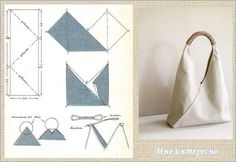 an origami bag is shown with instructions to make it look like something out of paper