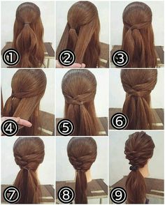 Haar opsteken Hair Arrange, Easy Hairstyle, Easy Hair, Hair Designs, Hair Updos, Up Hairstyles, Hair Hacks